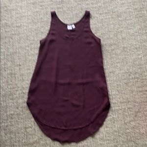 B.P. Tank. Oversized length. XS. Purple/Maroon